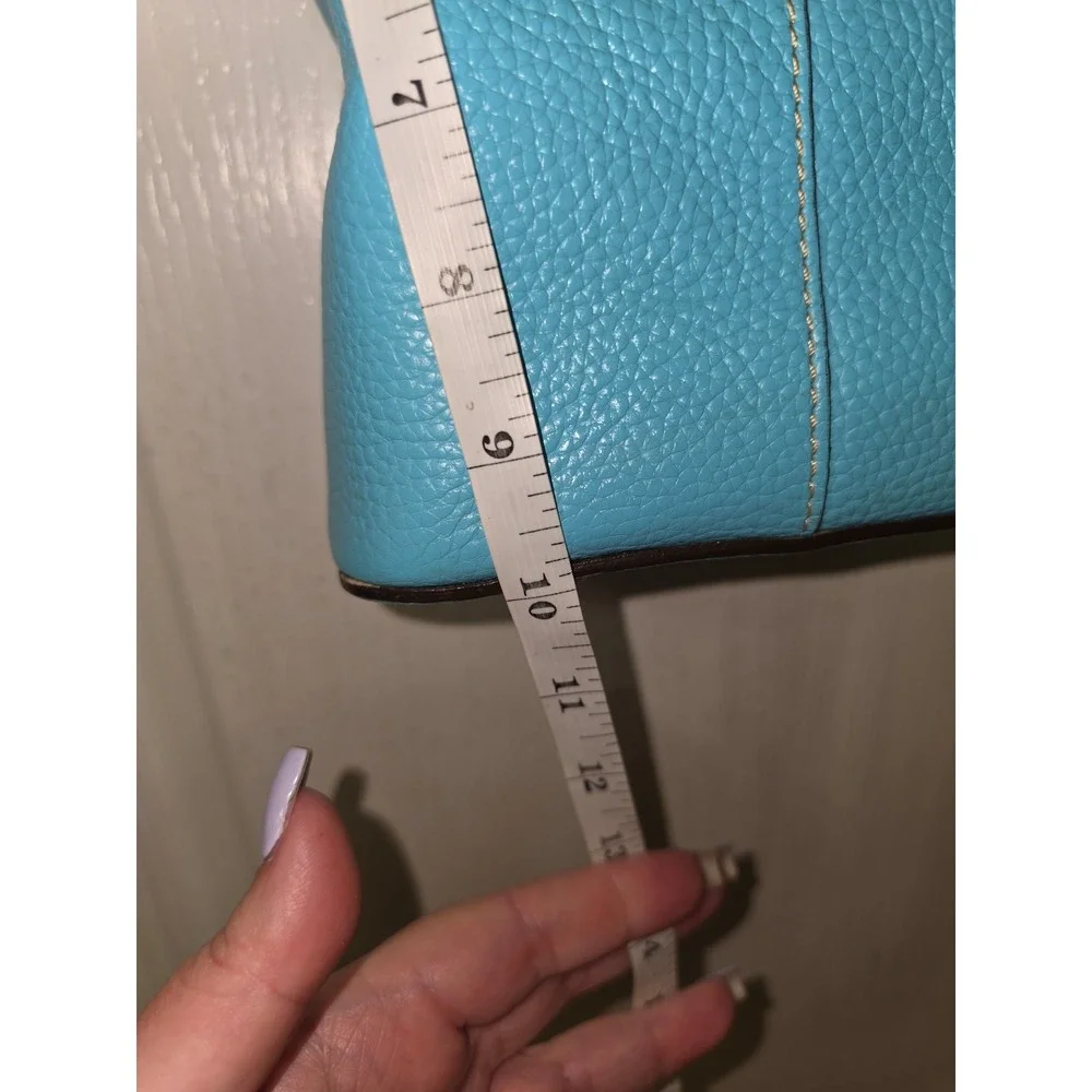 Dooney &‎ Bourke Pebble Grain Small Lexington Tote in Caribbean Blue.